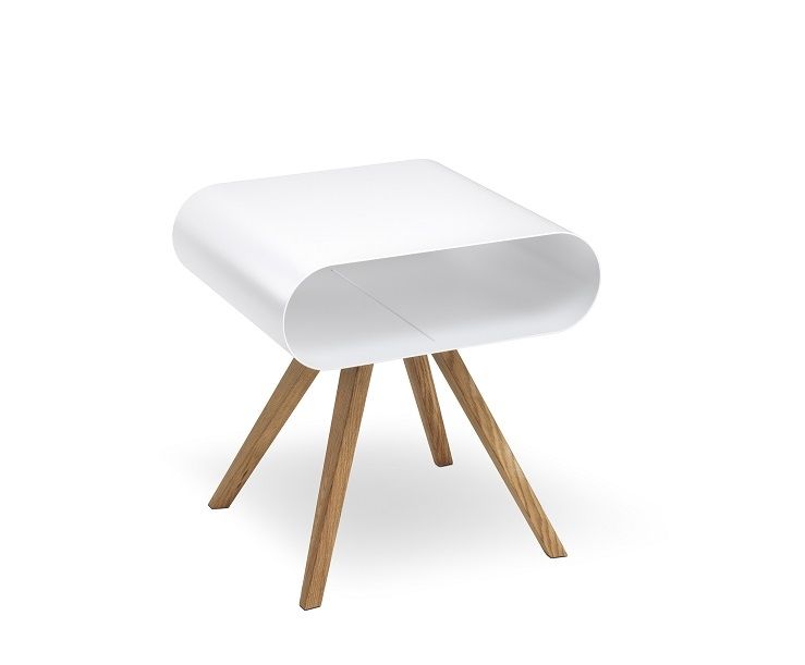 LO 12 Side table with shelf / Bedside table Müller Möbelfabrikation